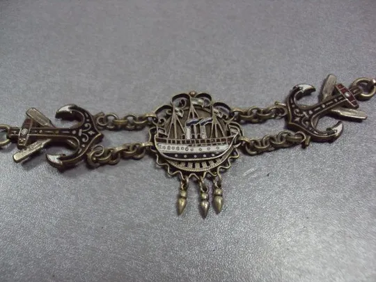 Купити шатлен цепочка для карманных часов парусник корабль №216