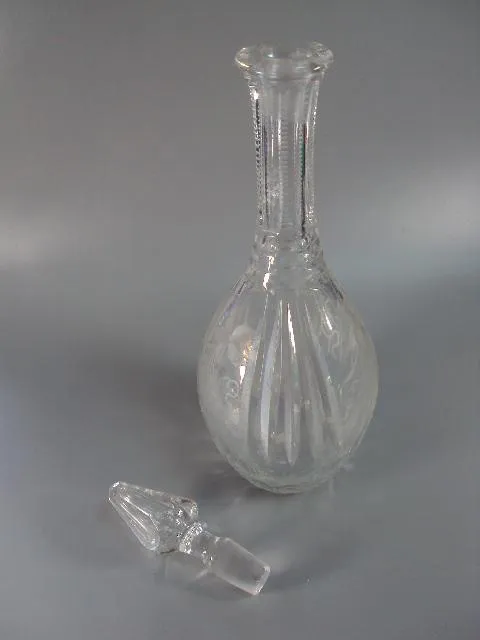 Графин хрусталь узор виноград высота 37 см старый (№947) З аукціону