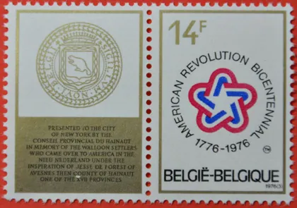 фото, Бельгия 200-летие американской революции 1976 MNH