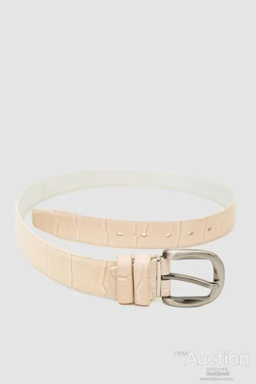 Ремень женский, цвет светло-бежевый, 196R3510W1 З аукціону