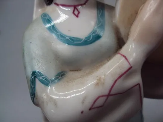 Фигура фарфор Киев девушка азербайджанка с бубном Восточный Азербайджанский танец 21,5 см №13917 Де купити