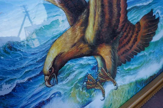 Светящаяся Электро Картина орел и море большая, в раме 150 х 99,2 см, без рамы 144 х 93,2 см №134 Характеристики