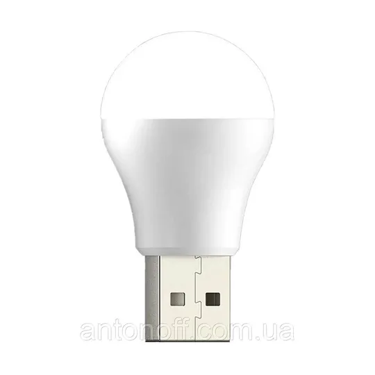 LED лампочка USB лампа XO Y1 5V для повербанка ноутбука ЮСБ нічник Білий Ціна