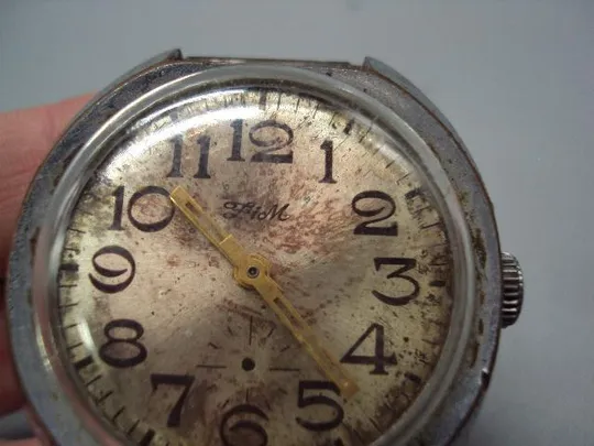 Мужские наручные часы Зим 15 камней экспорт ссср ZiM не на ходу размер 3,6х3,9 см №14702 З аукціону