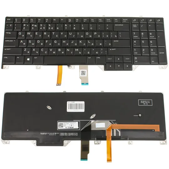 Клавіатура для ноутбука DELL (Alienware: 17 R4, 17 R5) rus, black, підсвічування клавіш(RGB) - версія 1 Ціна