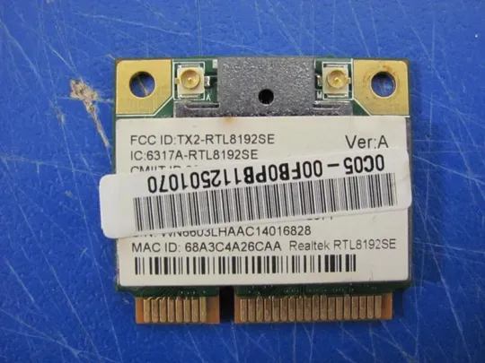 №137-20 WI-FI адаптер TX2-RTL8192SE для Packard Bell VAB70 NEW91 оригінал З аукціону