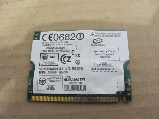 номер0189-26 ANATEL 0369-03-1096 91P7266 для Lenovo IBM T40 T41 T42 R40 X31 оригінал З аукціону