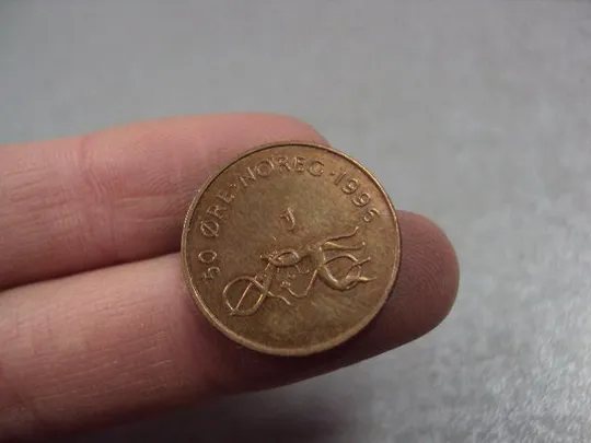 монета норвегия 50 эре 1996 №8555 Продаж