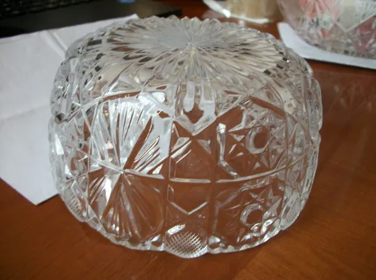 Ваза хрустальная круглая СССР , 1970-е годы, состояние-как новая, диаметр 14,5-см -цена мин Продаж