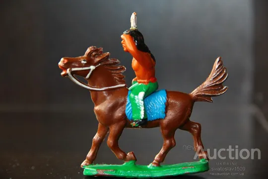 Купити индеец ГДР №097 ЖЕЛЕЗНАЯ РАКУШКА на коне №311 Фрихольд Фишер