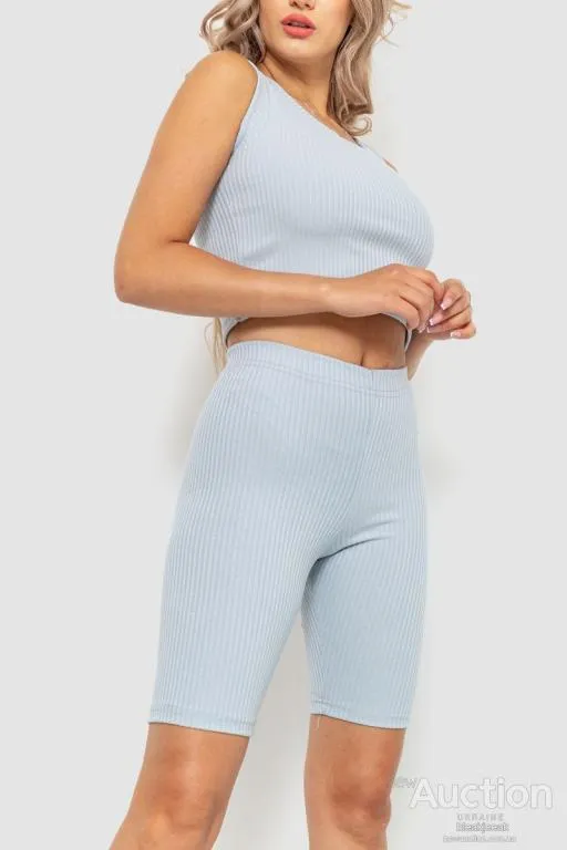 Костюм женский в рубчик повседневный, цвет серый, 214R700 З аукціону