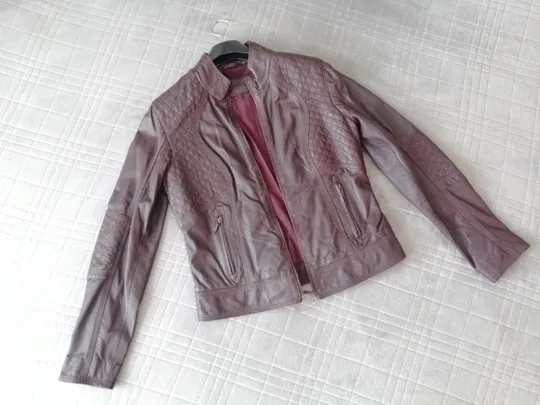 Купити Жіноча шкіряна куртка. Італія (колір коричневий) розмір 44