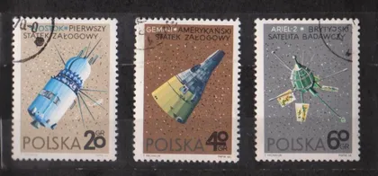 фото, КОСМОС = ПОЛЬША = 1966 г. = гаш. #