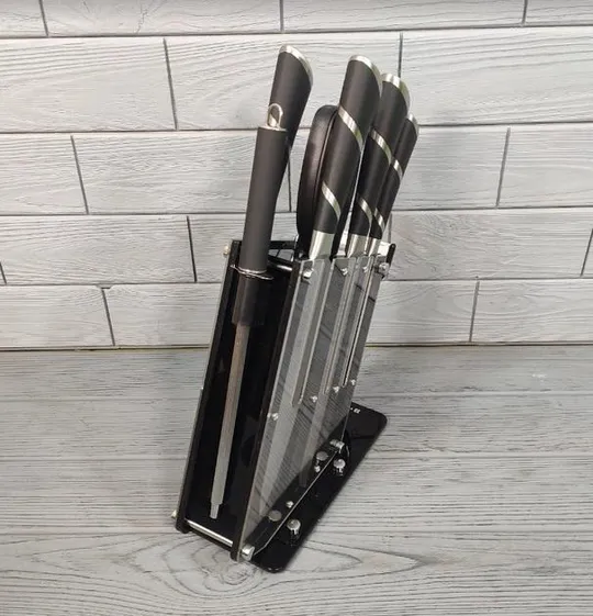 Набор ножей Edenberg EB-3613 9 предметов черный Де купити