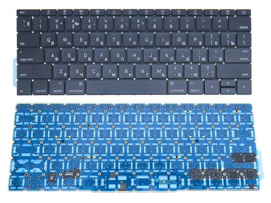 Клавиатура для APPLE MLL42LL/A Macbook Pro Retina (2016, 2017) (RU BLACK, Горизонтальный Enter с по Ціна