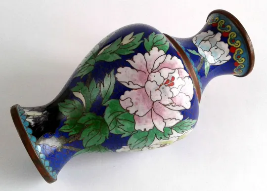 Колекційна антикварна ваза клуазоне Cloisonne мідь XIX століття Інтернет-аукціон