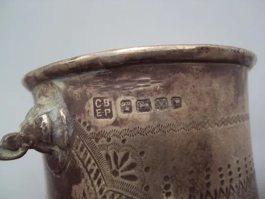 Рюмка стопка Blanka from Her Godmother 4th march 1935 серебро 925 идущий лев CBEP Бирмингем 111,88 г Недорого