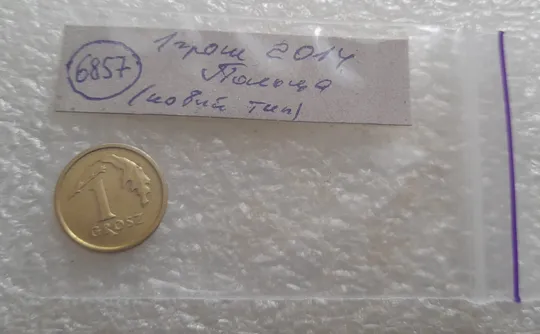 (6857) 1 грош 2014 (новий тип) Польща, Польша, Polska Інтернет-аукціон