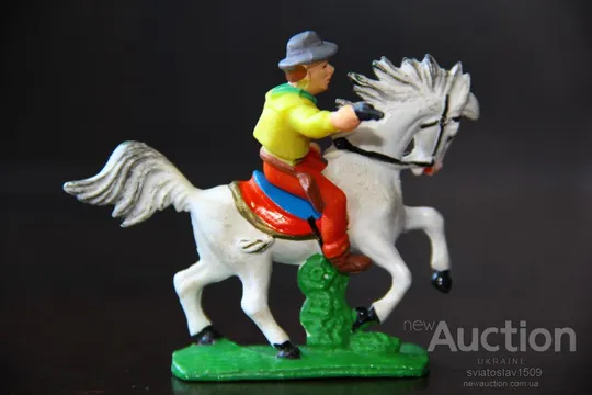 ковбой ГДР №091 ДЖИМ БРИДЖЕР Фрихольд Фишер на коне №312  желтая РЕЗИНА !! Продаж