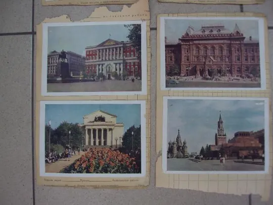 открытка москва 24 шт склейка на листе 7 листов шагина 1955 №12342 Характеристики