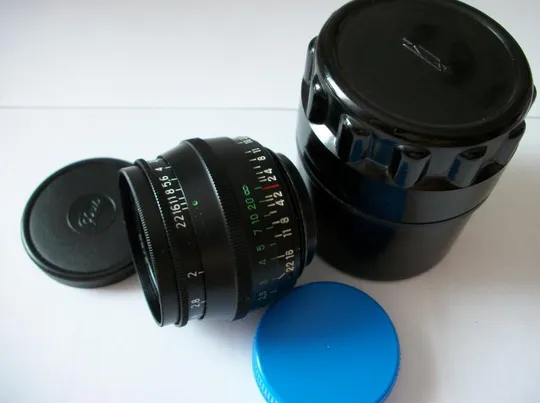 Объектив Юпитер-8 [черный] М-39, No-7761201, футляр, передняя крышка, чистые линзы Цена-мин Ціна