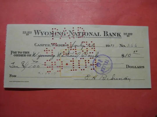 США чек 1939 на 10,00$ Ціна