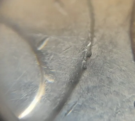 (6554) 50 копійок 2009 викрошки на нулі номіналу (50 копеек 2009 брак) З аукціону