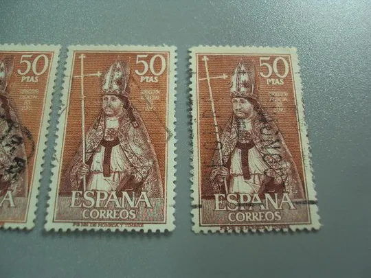 Купити марки Испания 1970 личности архиепископ религия Родриго Хименес де Рада лот 3 шт гаш №3616