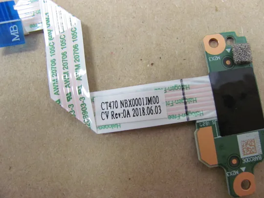 номер1066-3 плата кнопка вкл CT470 NS-A931 NBX0001JM00 для Lenovo ThinkPad T470 Плата кнопки включеня Кнопкова плата Кнопковий модуль Плата управління кнопками Плата кнопки живлення Laptop Power button board оригінал Продаж