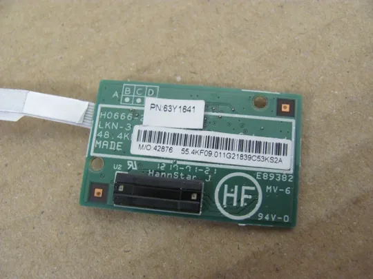 538-15 плата сканер відбитку 63Y1641 зі шлейфом для LENOVO T420S T420si оригінал Де купити