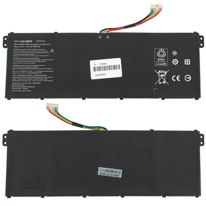 фото, Батарея для ноутбука ACER AC14B7K (Spin 5 SP515-51GN, SWIFT 3 SF314-56, SF314-51, Nitro 5 AN515-42) 15.28V 3220mAh 50.7Wh, Black