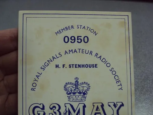 карточка радиообмена QSL королевское радиолюбительское общество сигналов лондон №2388 Продаж