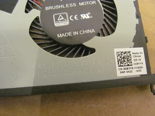 номер0915-9 Вентилятор (кулер, FAN) 008YY9 DFS501105PR0T  для Dell XPS 15 9550 Precision 5530 M5530  оригінал З аукціону