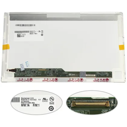 фото, Матриця 15.6 B156XW02 V.2 (1366*768, 40pin, LED, NORMAL, матова, роз'єм ліворуч знизу) для ноутбука (renew)