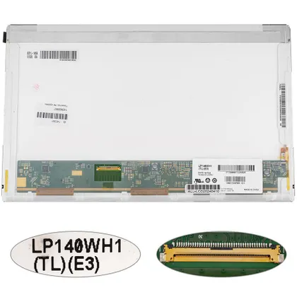 фото, Матриця 14.0 LP140WH1-TLE3 (1366*768, 40pin, LED,NORMAL, глянець, роз'єм ліворуч знизу) для ноутбука (renew)