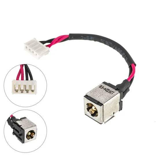 Купити Роз&#039;єм живлення PJ053-2.5mm (Asus:A7k, IBM Lenovo:IdeaPad Y510, Toshiba: L45) с кабелем (4 pin)