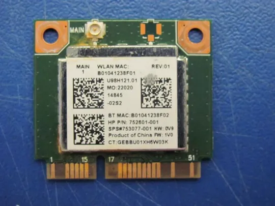 номер0097-3 WI-FI адаптер 753077-001 RTL8723BE для HP PROBOOK 450 G2 Pavilion 15-f 15-p 17-p 17-f WI-FI карта Wi-Fi модуль бездротова мережева карта Wireless Card оригінал Недорого