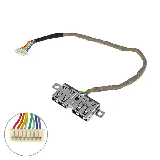 Купити Б.У. Роз&#039;єм живлення, роз&#039;єм USB для ноутбука HP (4525s) з кабелем 613224-001