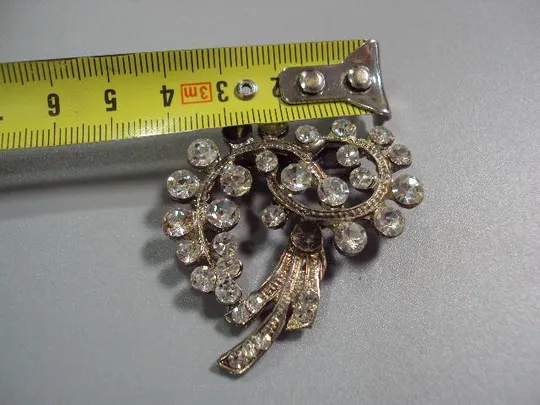 Купити бижутерия брошка брошь ажурная 4,2 х 4,5 см (нет два камушка) №277с