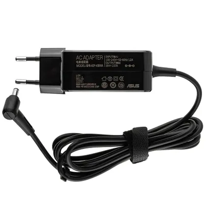 фото, Оригінальный БЖ для ноутбука ASUS 19V, 2.37A, 45W, 4.5*3.0мм, квадратний корпус, black
