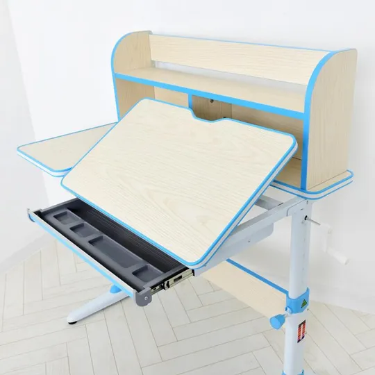 Детская Парта Bambi M 4804(W)-4, с надстройкой, выдвижной ящик, регулируемая высота (Синий) Продаж