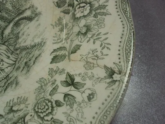 Купити тарелка керамика Англия C.P. IRONSTONE TABLEWARE кавалер с дамой лот 2 шт (одна глубокая) №771