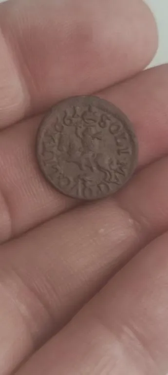 Купити 1661 год монета солид Польша Ян 2-й Казимир всадник с мечом,Состояние! nk784