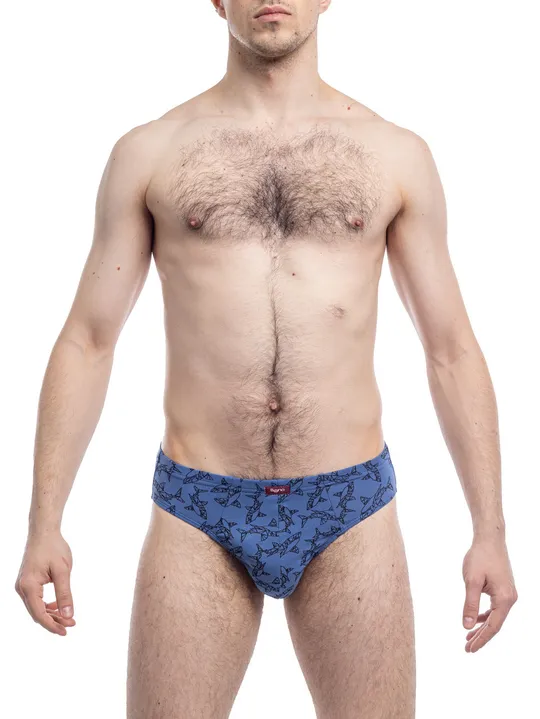 Чоловічі труси сліпи Bono МП 950428 принт акули сині 56 Ціна