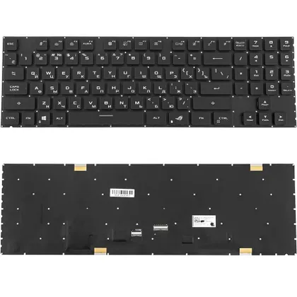фото, Клавіатура для ноутбука ASUS (GX703 series) rus, black, без фрейму, підвіска клавіш (RGB per-key)