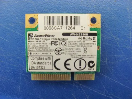 №325-10 Wi-Fi адаптер AzureWave AW-NE186H для ASUS X73S K75V оригінал Продаж