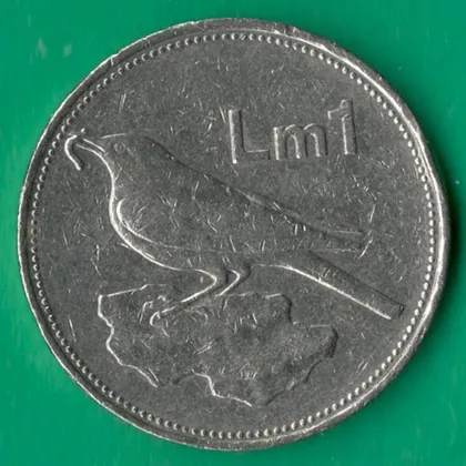 фото, 1 ліра 1986 року Мальта [КВ]