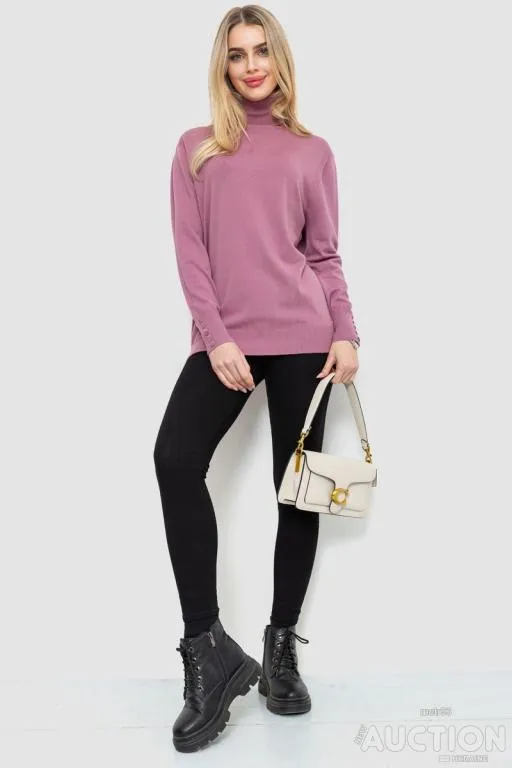 Купити Гольф женский однотонный базовый, цвет пудровый, 214R809