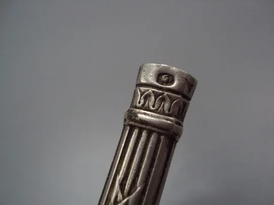 Ручка от ножа серебро Польша 3 проба клеймо HМ длина 10 см вес 37,11 г №18129 Де купити