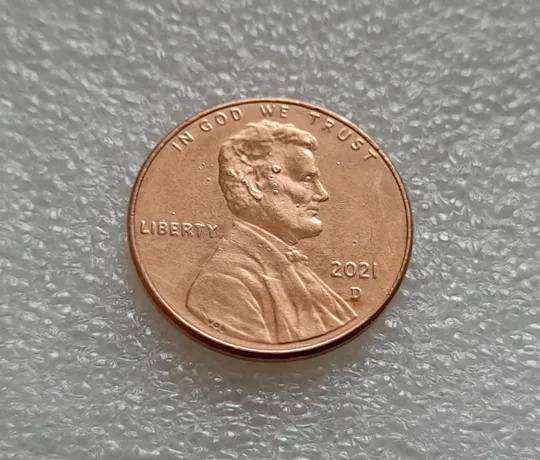 (8144 ря) 1 цент 2021 D США З аукціону